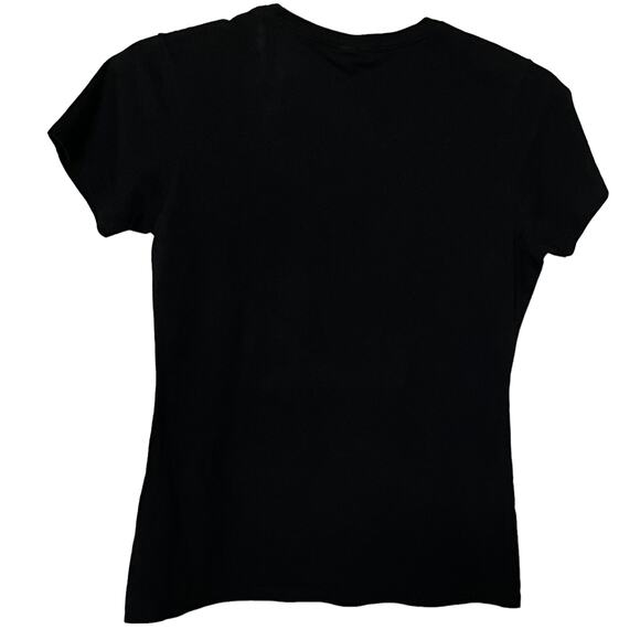PORT & COMPANY SHORT SLV CREW NECK T-SHIRT, M, BLACK W/WHITE LETTERING, ORANGE - Picture 4 of 11